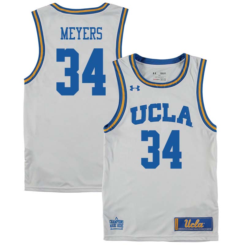 Men #34 Dave Meyers UCLA Bruins College Basketball Jerseys Sale-White - Click Image to Close
